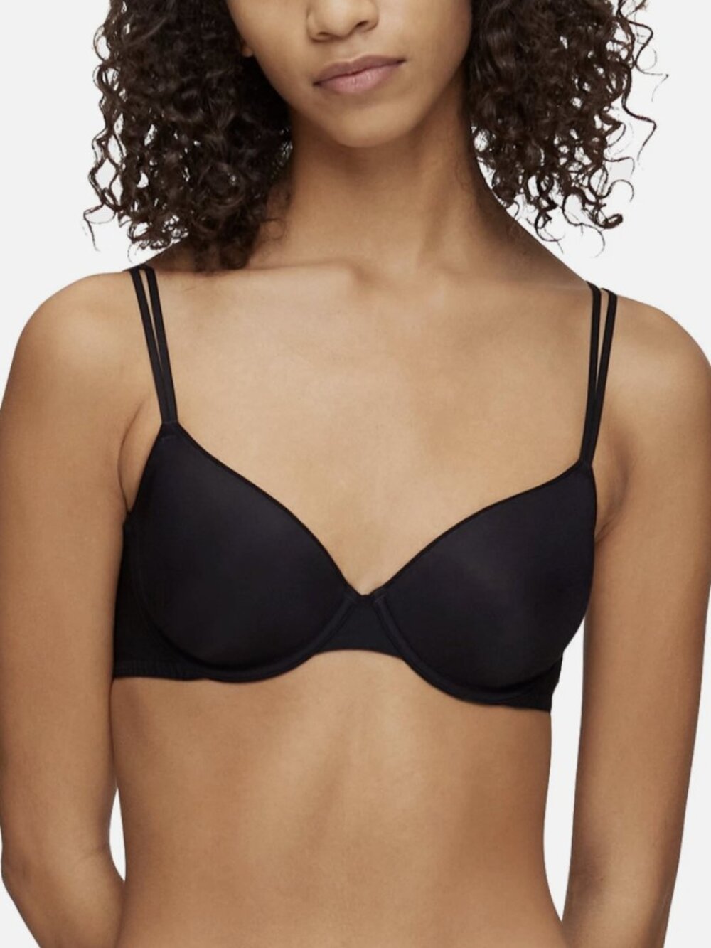 Calvin Klein Women's Sheer Marquisette Lightly Lined Demi Bra Black 34E(DD) NWOT
